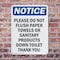 Signmission Please Do Not Flush Paper Towels, 7 in W x Rectangle, Plastic OS-2PACK-NS-P-710-V-17382 - alternate 6
